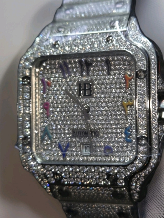 Moissanite Other - Iced Out 16ct MOISSANITE Watch Iced Automatic Movement Hip Hop Arabic Numbers